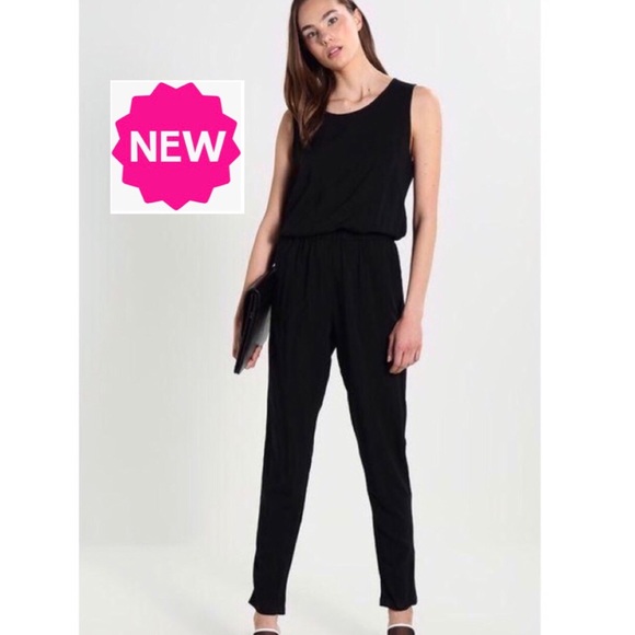black tank top jumpsuit